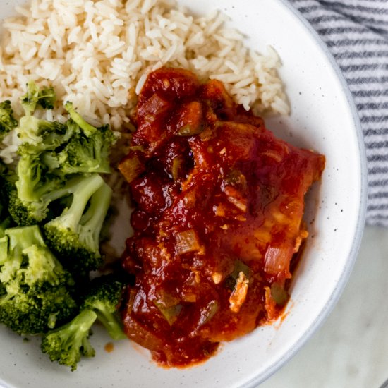 Peachy Salsa Pork Chops