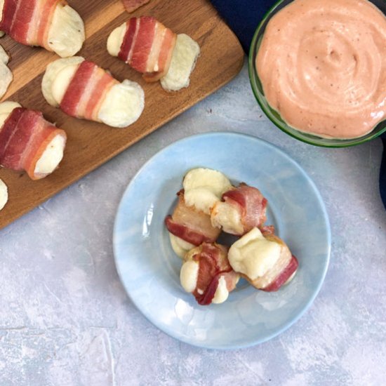 Cheesy Bacon Wrapped Plantain Bites