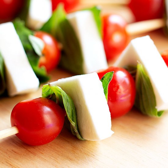 Caprese Skewers Appetizer