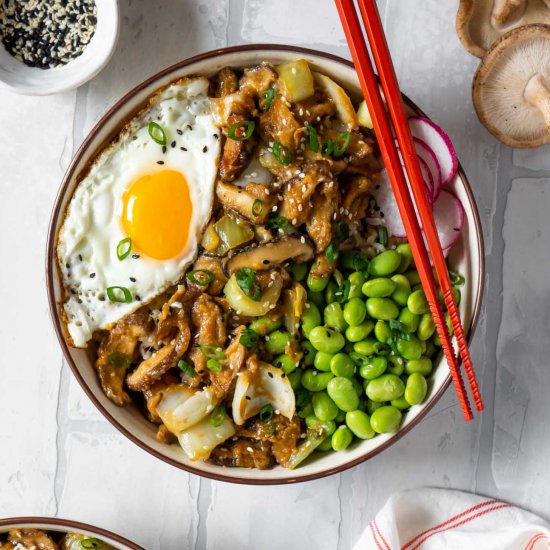 Maple Miso Mushroom Bowls