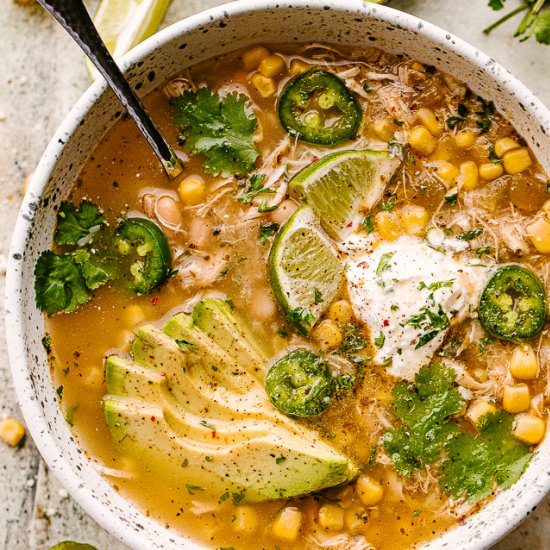 Slow Cooker White Chicken Chili