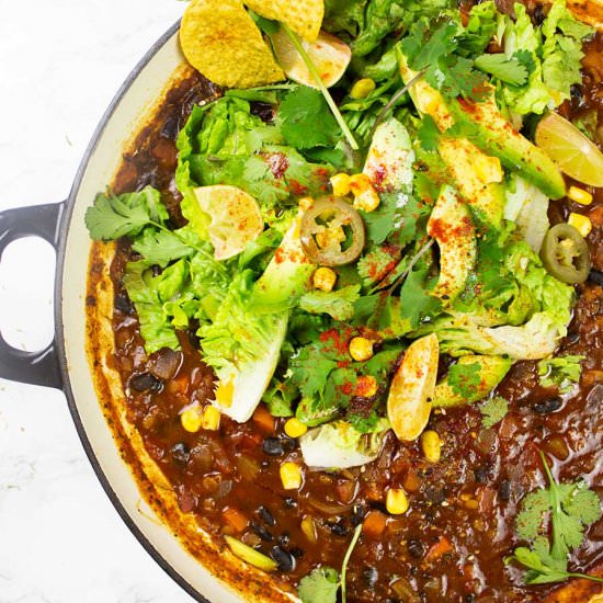 Healthy red lentils chili recipe