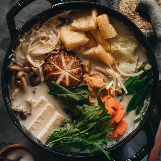 Vegan Soy Milk Hot Pot (Tonyu Nabe)