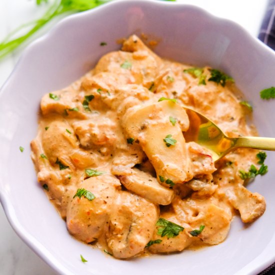 Creamy Mushroom Stroganoff