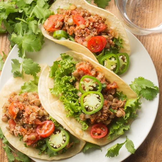 Quinoa Lentil Tacos