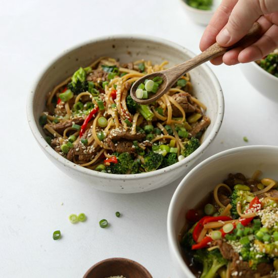 Asian-Style Beef Noodle Bowls