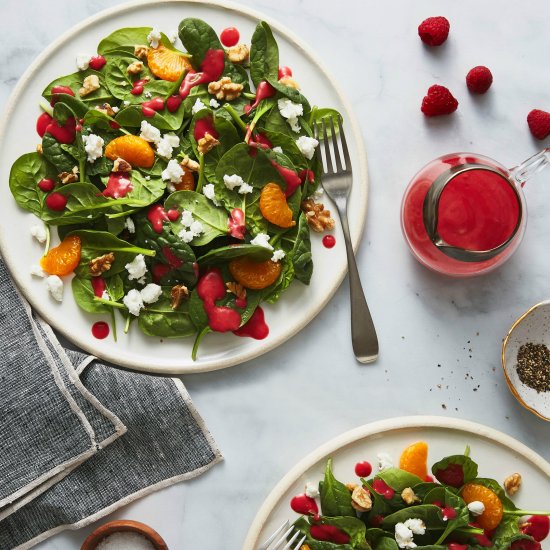 Spinach Salad with Raspberry Vin