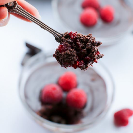 Vegan Chocolate Raspberry Mousse