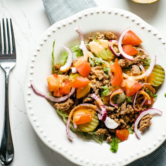 30 Minute Meal Loaded Burger Bowl