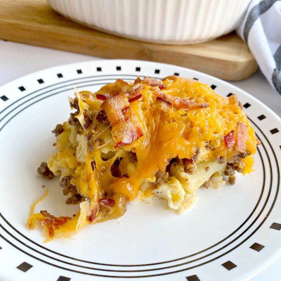 CAULIFLOWER CHEESEBURGER CASSEROLE