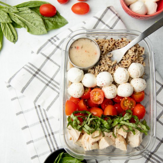 Caprese Chicken Quinoa Bowls