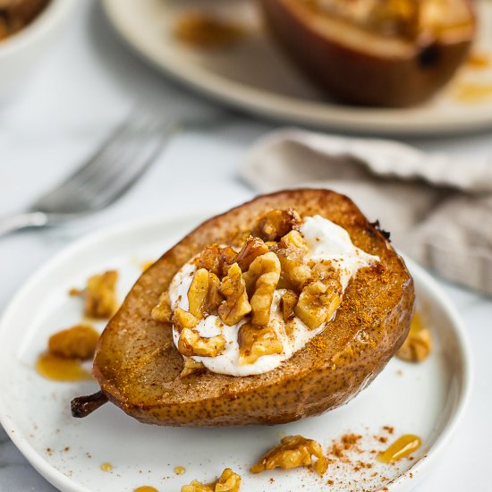 Whole Baked Pear