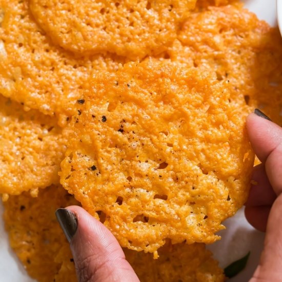 Baked Parmesan Crisps