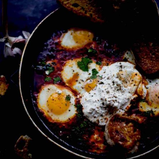 Middle Eastern Shakshuka with Burrata