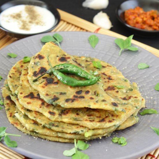 Fenugreek Garlic Paratha-Flatbread