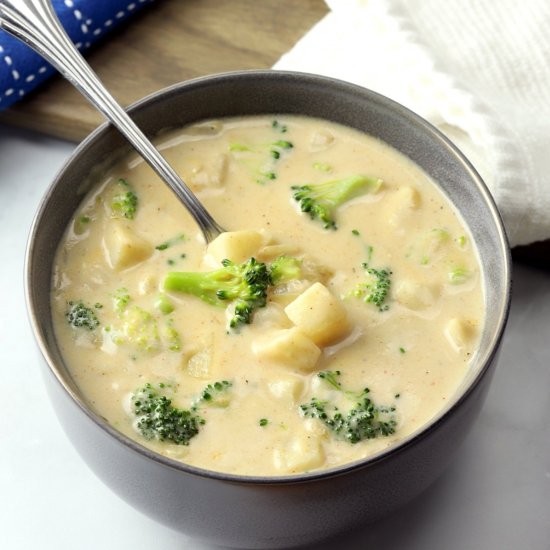 Hash Brown Potato Broccoli Soup