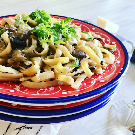 Fettuccine and Mushroom Pasta