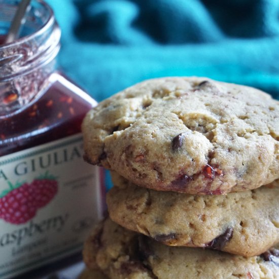 Raspberry Chocolate Chip Cookies