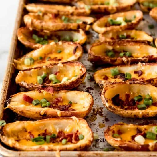 CRISPY LOADED POTATO SKINS