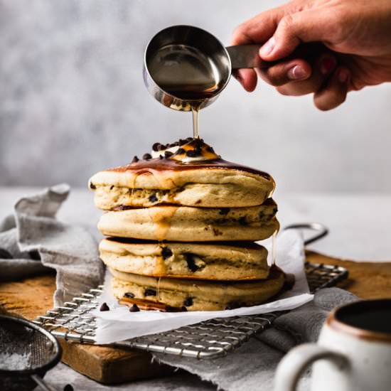 Chocolate Chip Buttermilk Pancakes