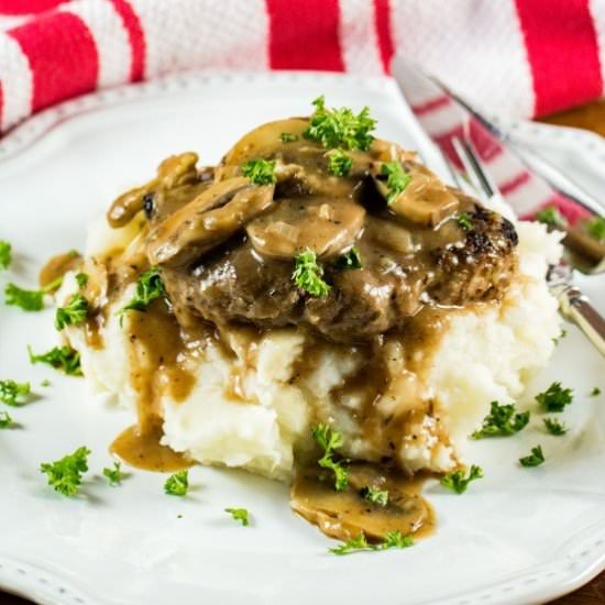 Salisbury Steak with Mushroom Gravy