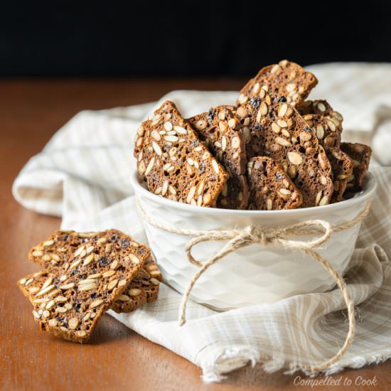 Pumpernickel Seed and Nut Crisps