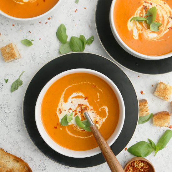 Creamy Tomato Soup in Instant Pot