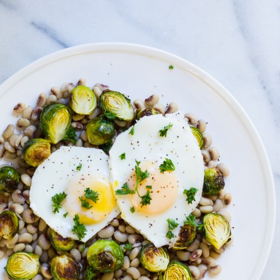 Black Eyed Peas with Brussels