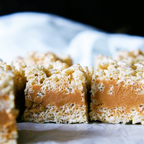 Butterscotch Layered Rice Krispies