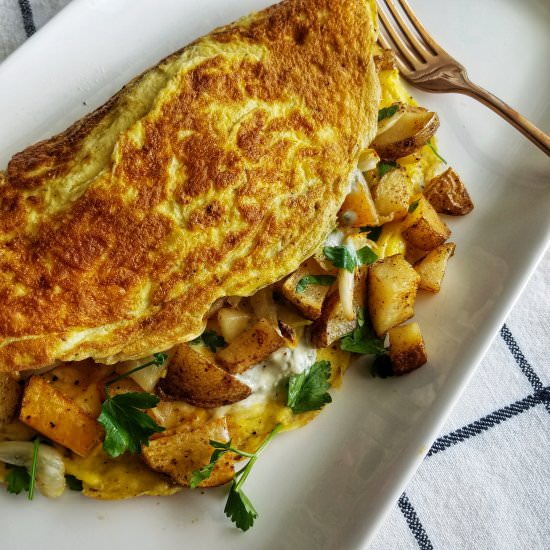 potato and fennel omelet