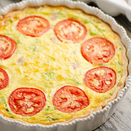 Ham and Goat Cheese Quiche