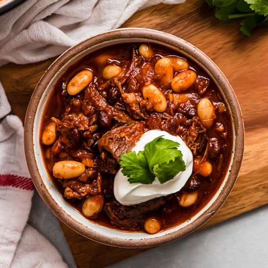 Beer Braised Short Rib Chili