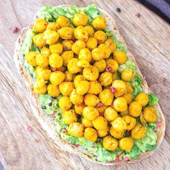 Turmeric Chickpea Avocado Toast