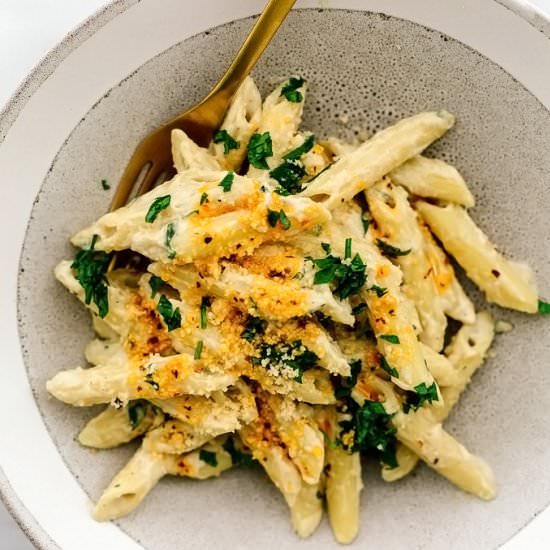 Vegan Tahini Alfredo Pasta