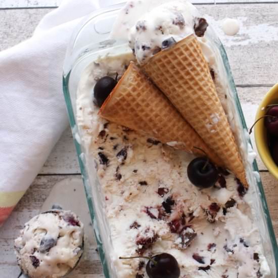 No Churn Chocolate Cherry Ice Cream