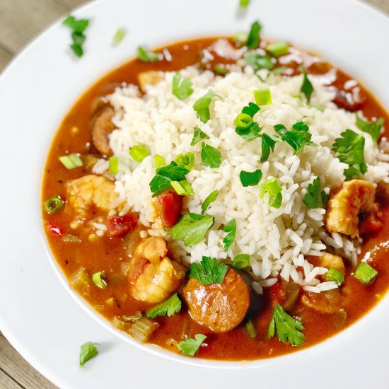 One Pot Cajun Gumbo