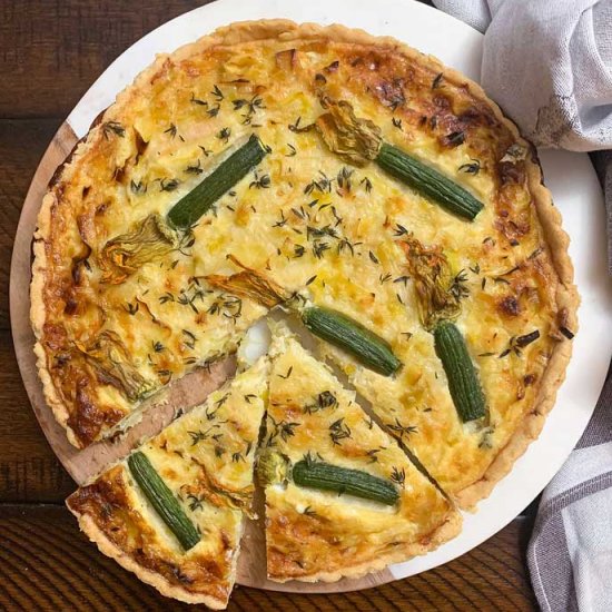 Zucchini Flower Quiche