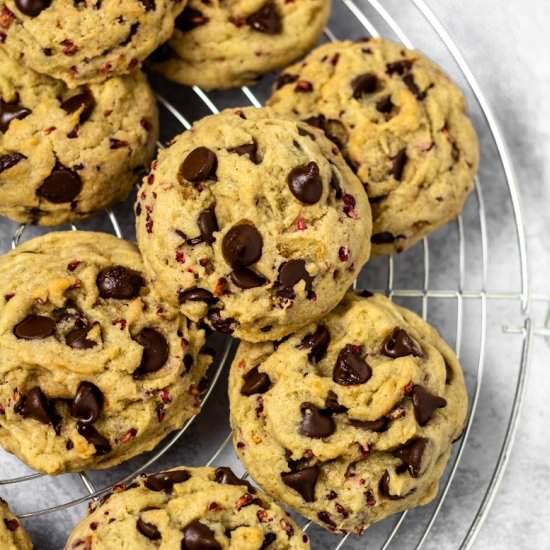 Raspberry Banana Cookies