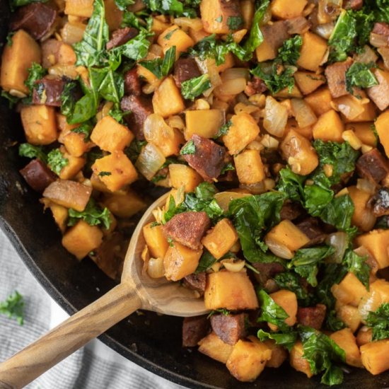 Chorizo Sweet Potato Hash