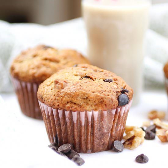 Banana, Chocolate Chip Muffins