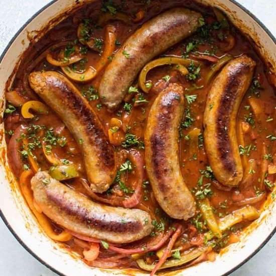 Baked Sausage and Peppers