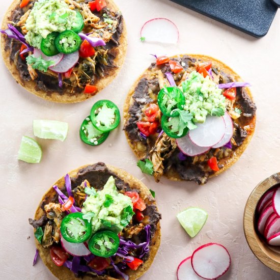 Crockpot Chicken Tostadas