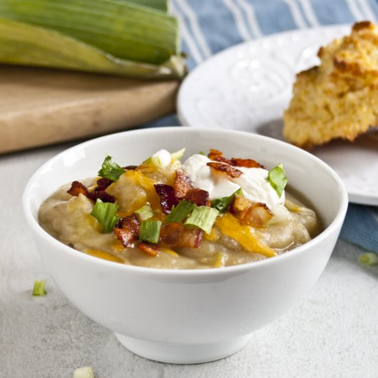 Creamy Leek, Potato, and Bacon Soup