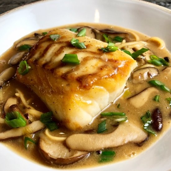 Miso Cod with Udon Noodles