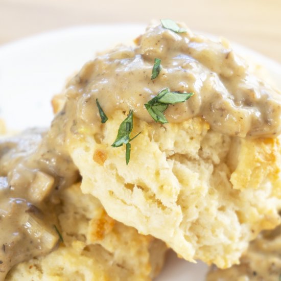 Vegan Biscuits + Gravy