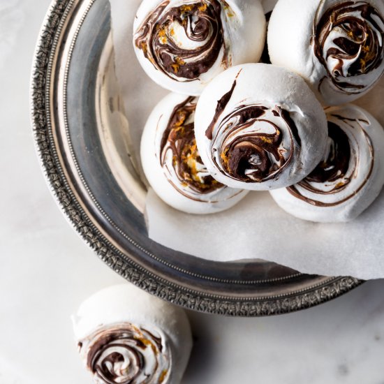 Chocolate Orange Meringue Cookies