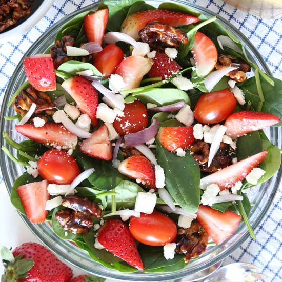 Strawberry Spinach Salad