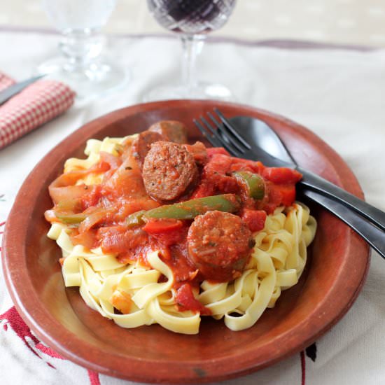 Hot Italian Sausage and Peppers