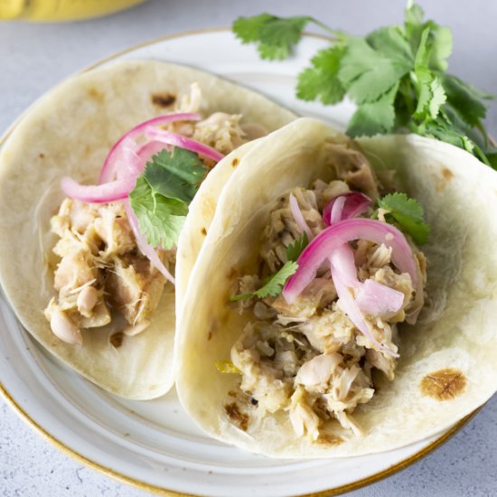 Salsa Verde Jackfruit Tacos