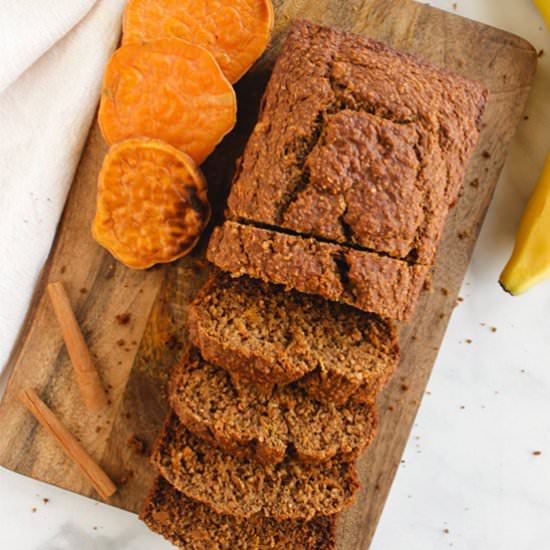 Banana sweet potato bread